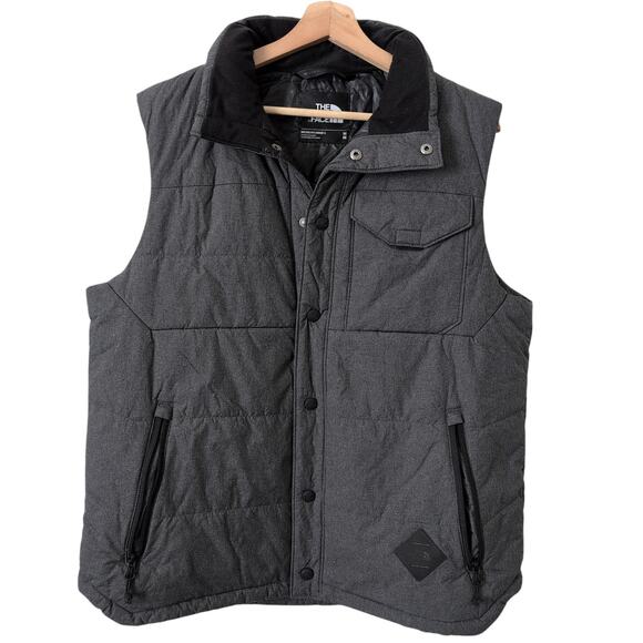 The North Face Men's Vest Medium Patrick's Point Gray Puffer Jacket Excellent - Picture 2 of 8